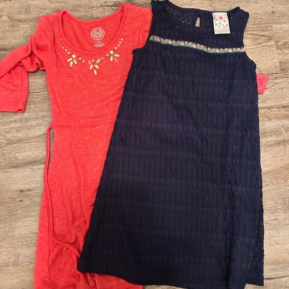 Jenna & Jessie Other - Red and Navy Kids Dress Set